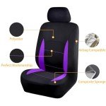 Universal Automotive Seat Cover Set (Purple)