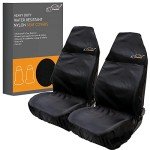 Xtremeauto Front Seat Covers Set - Black, Waterproof