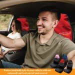 Xtremeauto Front Seat Covers Set - Black, Waterproof