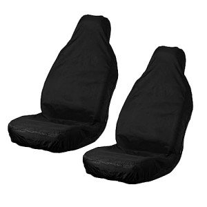 2-Piece Waterproof Car Seat Covers - Black
