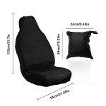 2-Piece Waterproof Car Seat Covers - Black