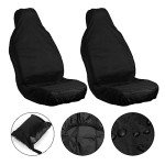 2-Piece Waterproof Car Seat Covers - Black