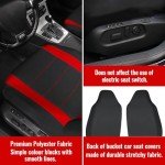 AUTOYOUTH Universal Fit Front Seat Covers - Red