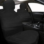 2-Piece Waterproof Car Seat Covers - Black