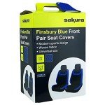 Sakura Finsbury Universal Front Seat Covers - Black/Blue