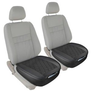 2 Pack Black PU Leather Car Seat Covers