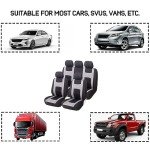 9-Piece Car Seat Cover Set - Grey