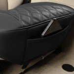 Black Panther PU Leather Car Seat Cover, Black