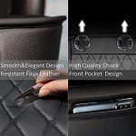 2 Pack Black PU Leather Car Seat Covers