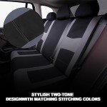 9-Piece Car Seat Cover Set - Grey