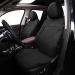 Universal Full Set Car Seat Covers - Solid Black