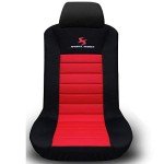 WOLTU Universal Front Car Seat Covers - Red/Black