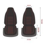 Red Waterproof PU Leather Car Seat Covers Pair