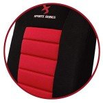 WOLTU Universal Front Car Seat Covers - Red/Black