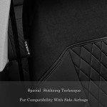 Universal Full Set Car Seat Covers - Solid Black