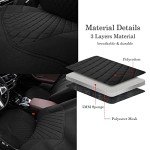 Universal Full Set Car Seat Covers - Solid Black