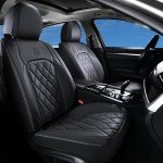 Coverado Universal Leather Front Seat Covers - 2 Pack