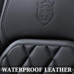Coverado Universal Leather Front Seat Covers - 2 Pack