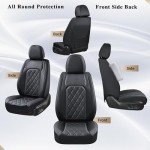 Coverado Universal Leather Front Seat Covers - 2 Pack