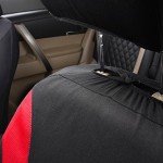 Universal Car Seat Cover Set - Black & Red