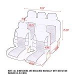 TOYOUN Universal Car Seat Covers Set - Black & Pink