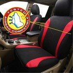 Universal Car Seat Cover Set - Black & Red