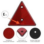 AOHEWEI Red Triangle Reflectors for Trailers and Gates