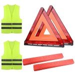 4-in-1 Emergency Warning Triangle and Vest Kit