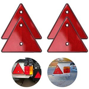 Red Triangle Reflectors for Trailers and Vehicles
