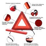 4-in-1 Emergency Warning Triangle and Vest Kit