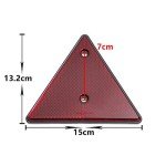 4-Pack Red Triangle Reflectors for Trailers and Gates