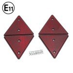 4-Pack Red Triangle Reflectors for Trailers and Gates