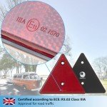 Valonic Red Triangle Reflectors - 2 Pack