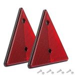Red Triangle Reflectors for Trailers - 2 Pack