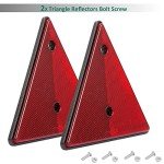Red Triangle Reflectors for Trailers - 2 Pack