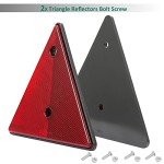 Red Triangle Reflectors for Trailers - 2 Pack