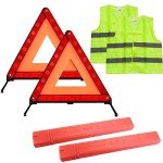TourKing Folding Safety Triangle and Vest Kit