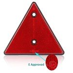 Red Triangle Reflectors for Trailers - 2 Pack