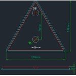 Red Triangle Reflectors for Trailers - 2 Pack