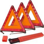 DASBET 3-Pack Foldable Roadside Warning Triangles