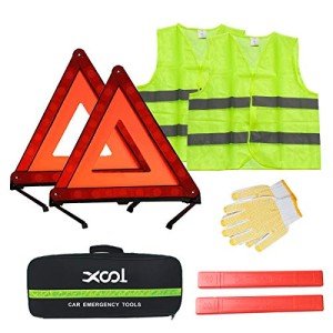 XOOL Emergency Triangle Safety Kit for Drivers