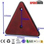 SPARKMOTO Rouge Triangle Reflector Set (6 pcs)