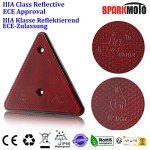 SPARKMOTO Rouge Triangle Reflector Set (6 pcs)