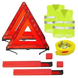 Emergency Warning Triangle and Safety Vest Kit