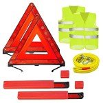 Emergency Warning Triangle and Safety Vest Kit