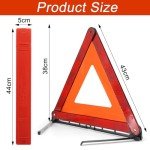 ZephyrCraft Foldable Reflective Warning Triangle