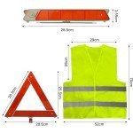 ZephyrCraft 2-in-1 Safety Vest and Triangle Set