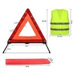Emergency Warning Triangle and Safety Vest Kit