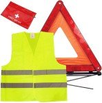 Emergency Car Kit: Triangle, Vest & First Aid