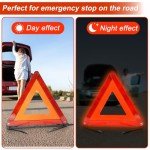 ZephyrCraft Foldable Reflective Warning Triangle